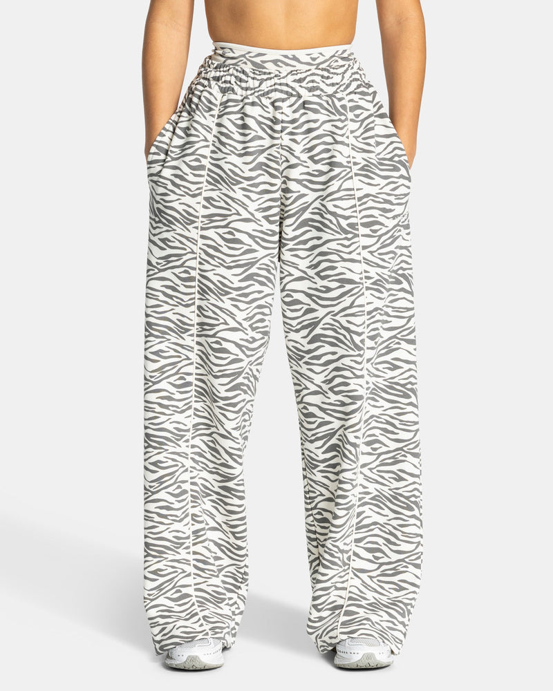 Pantalon de jogging Wide Leg Contrastline « zèbre blanc cassé »
