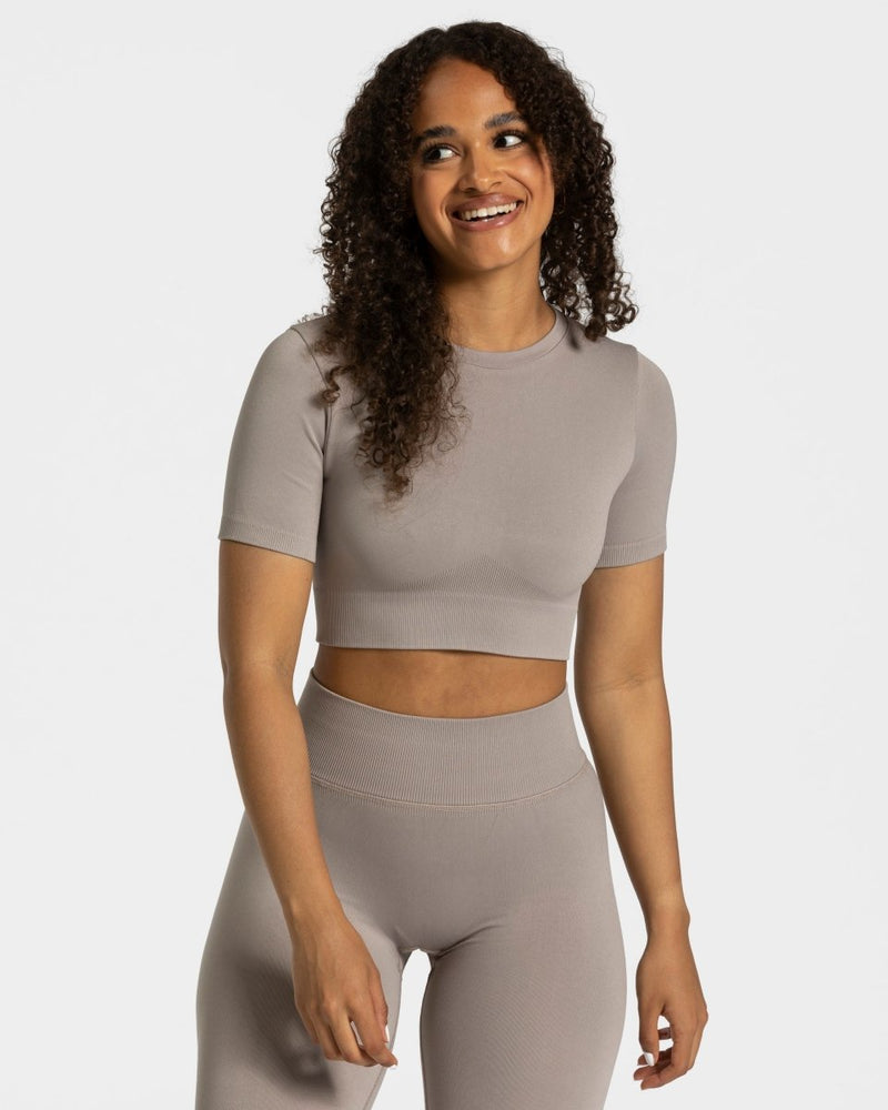 Crop top Sensation « gris-pierre »