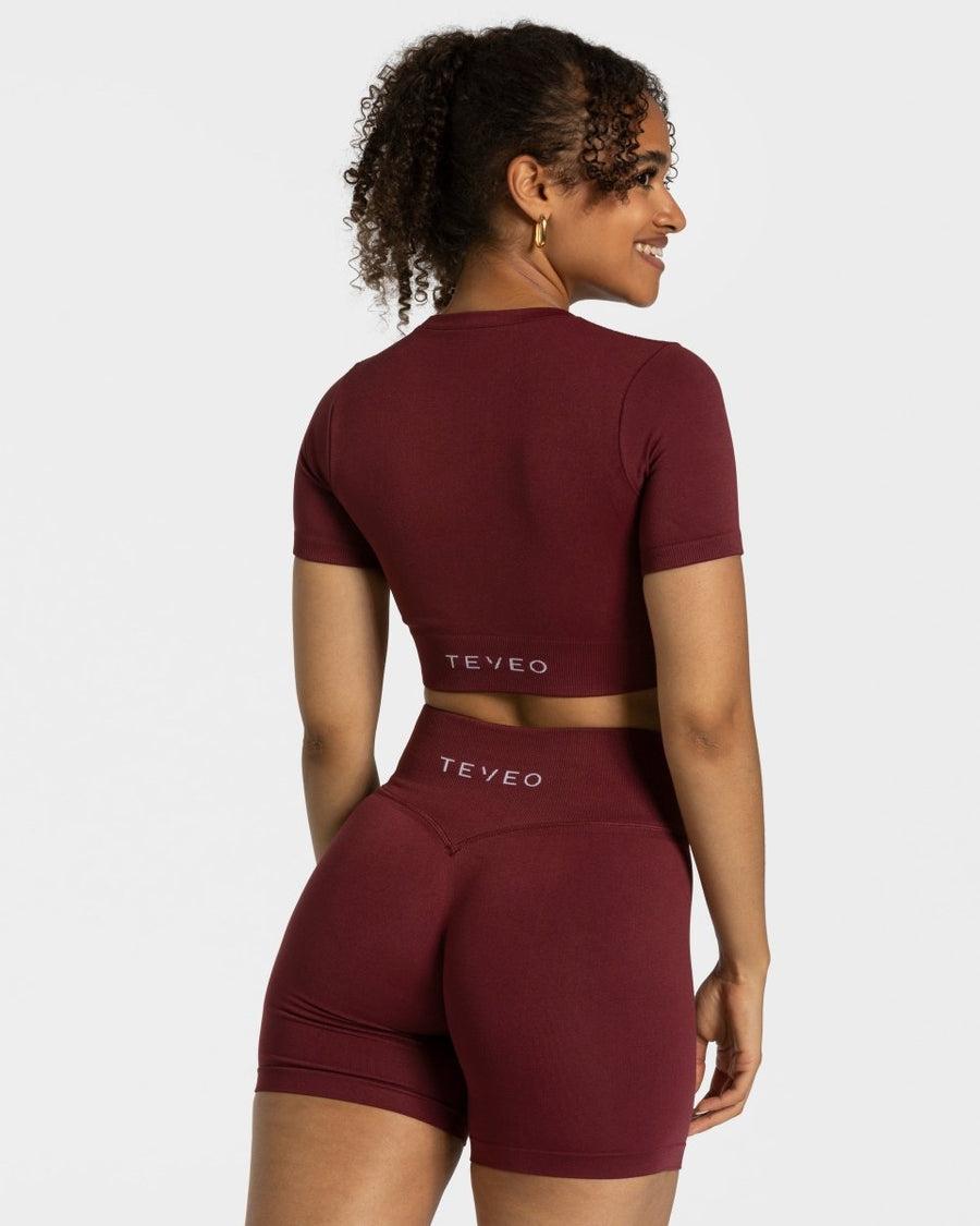 Crop top Sensation « bordeaux »