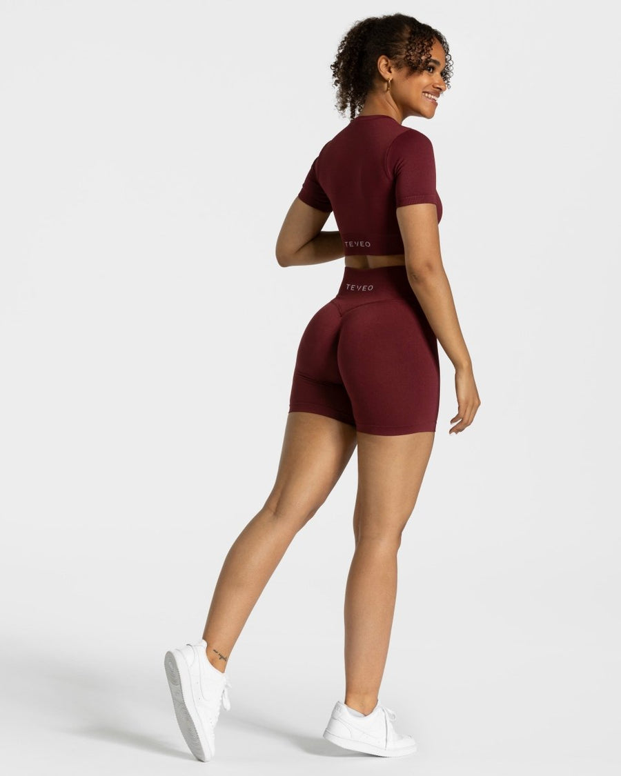 Crop top Sensation « bordeaux »