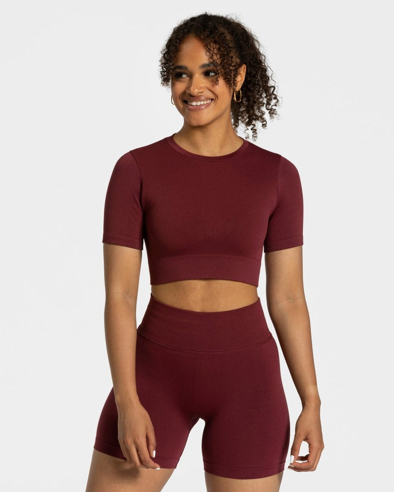 Crop top Sensation « bordeaux »