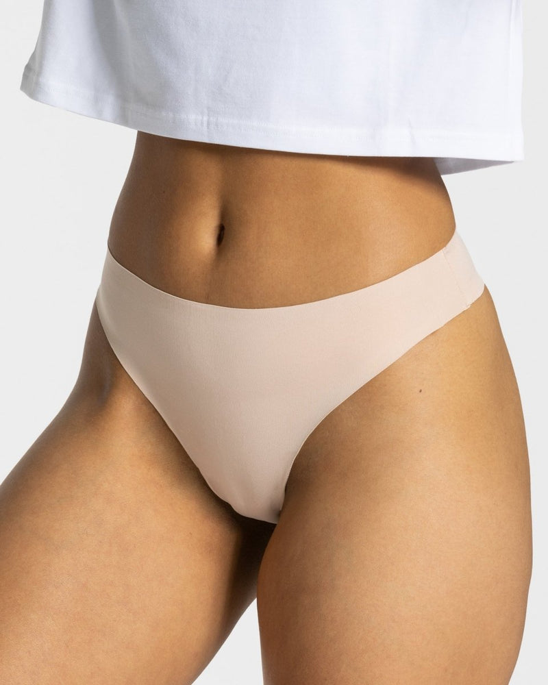 Tanga sans coutures (lot de 5) couleur chair